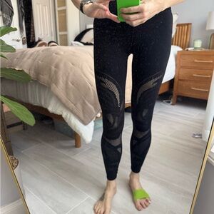 Lululemon mesh cutout Black Leggings